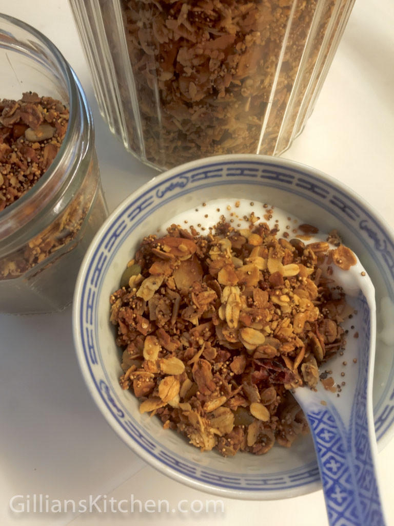 Nuts about granola with plain yoghurt Nuts about granola with plain yoghurt