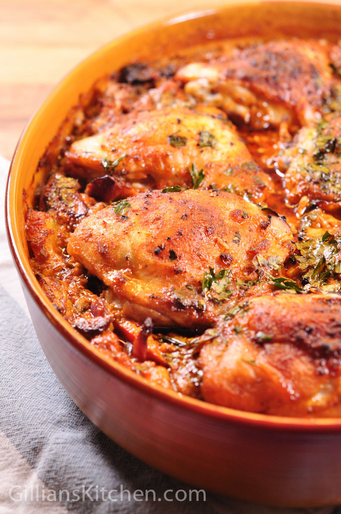 Red Pesto Chicken and rice one pot cooked