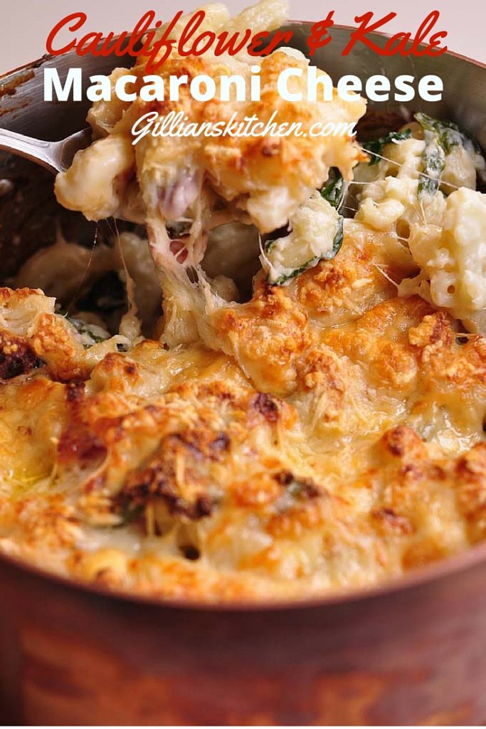 Cauliflower and Kale Macaroni Cheese pin