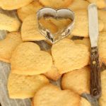 heart shaped shortbread with cutter